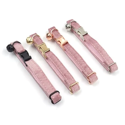 Dusty Pink Velvet Cat Collar