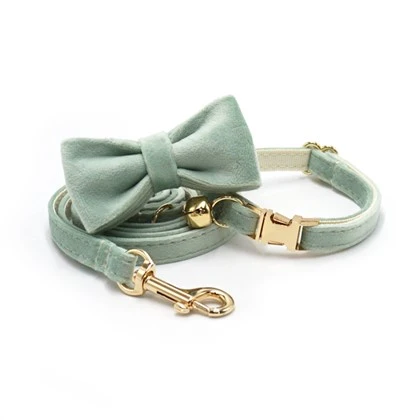 Sage Green Velvet Cat Collar