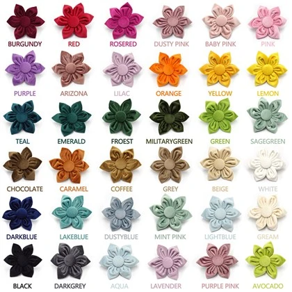 Velcro Velvet Dog Flower